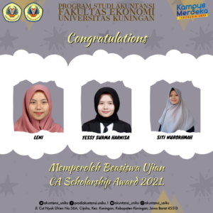 Read more about the article Tiga Mahasiswa Akuntansi Raih Beasiswa Ujian CA Scholarship Award 2021